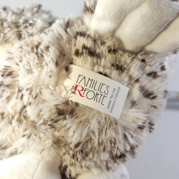 Plush Owl Toy with Green Plaid Scarf, Realistic Stuffed Animal - 11 Inches - Picture 9 of 11